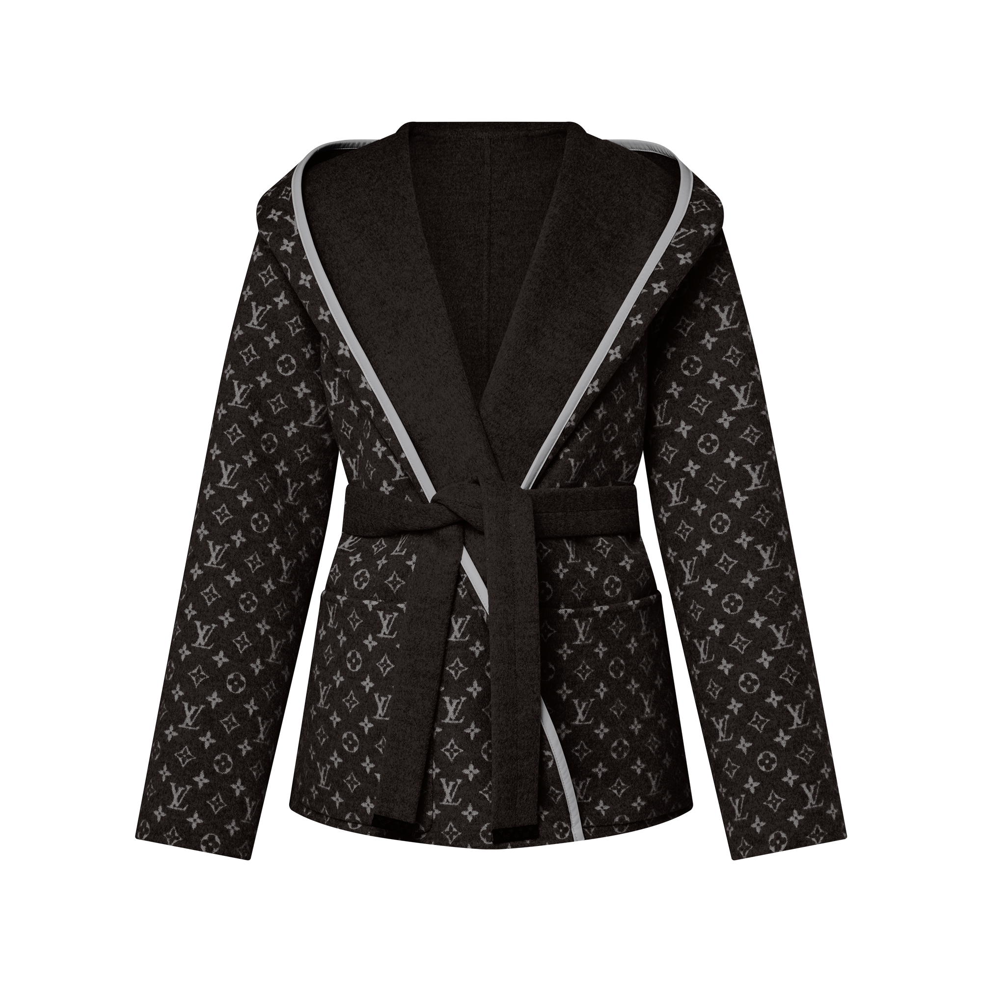 Reversible Signature Short Hooded Wrap Coat - Women - Ready-to